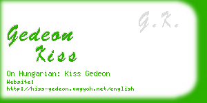 gedeon kiss business card